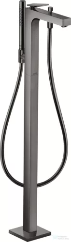 Hansgrohe AXOR CITTERIO szabadon álló kádtöltő csaptelep rombuszmetszéses fogantyúval,polírozott fekete króm 39471330