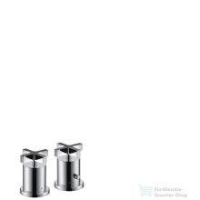   Hansgrohe AX Citterio 2-lyukú, termosztátos, peremre szerelhető kádcsaptelep keresztfogantyúval DN15, króm 39480000