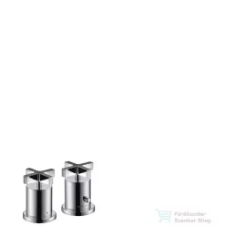   Hansgrohe AX Citterio 2-lyukú, termosztátos, peremre szerelhető kádcsaptelep keresztfogantyúval DN15, króm 39480000