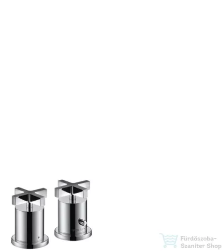 Hansgrohe AX Citterio 2-lyukú, termosztátos, peremre szerelhető kádcsaptelep keresztfogantyúval DN15, króm 39480000