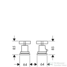 Hansgrohe AX Citterio 2-lyukú, termosztátos, peremre szerelhető kádcsaptelep keresztfogantyúval DN15, króm 39480000