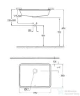 Grohe CUBE CERAMIC 49,2x37 cm-es alulról beépíthető mosdó csaplyuk nélkül,fehér 3948000H