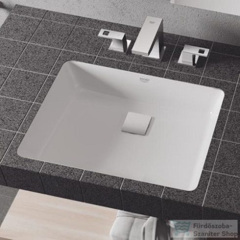 Grohe CUBE CERAMIC 49,2x37 cm-es alulról beépíthető mosdó csaplyuk nélkül,fehér 3948000H
