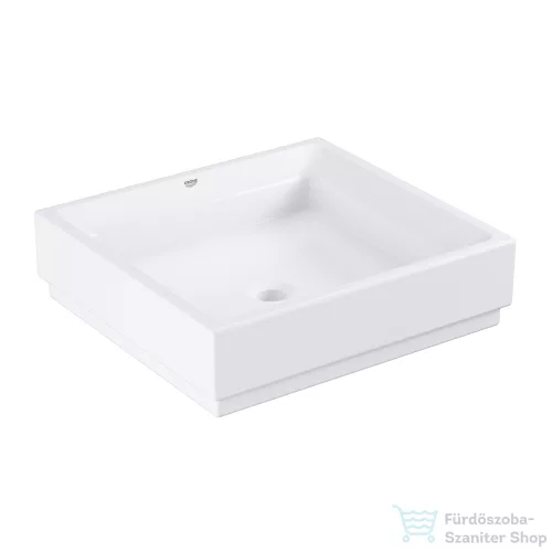 Grohe CUBE CERAMIC 50x47 cm-es pultra ültethető mosdó csaplyuk és túlfolyó nélkül,fehér 3948100H