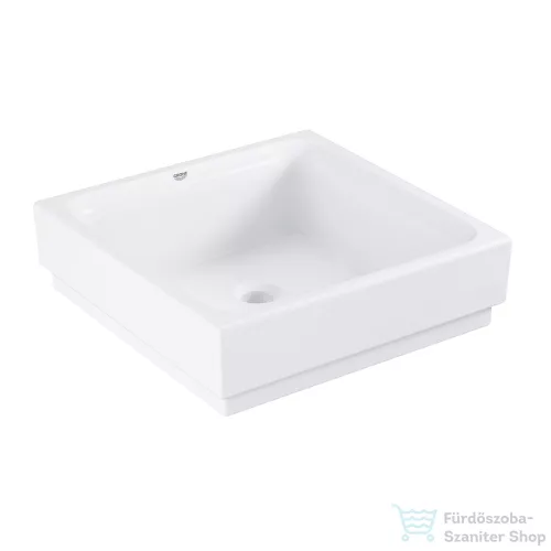 Grohe CUBE CERAMIC 41x41 cm-es pultra ültethető mosdó csaplyuk és túlfolyó nélkül,fehér 3948200H