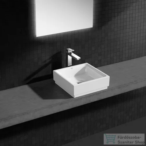 Grohe CUBE CERAMIC 41x41 cm-es pultra ültethető mosdó csaplyuk és túlfolyó nélkül,fehér 3948200H