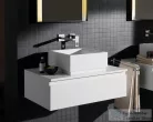 Grohe CUBE CERAMIC 41x41 cm-es pultra ültethető mosdó csaplyuk és túlfolyó nélkül,fehér 3948200H