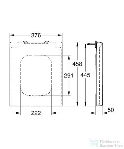 Grohe CUBE CERAMIC lecsapódásgátlós wc ülőke,fehér 39488000