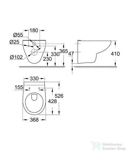 Grohe Bau Ceramic fali wc 39491000