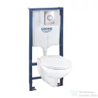 Grohe Solido falra szerelhető WC szett, Bau Ceramic WC soft close ülőkével, Sail króm nyomólappal 39499000