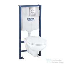   Grohe Solido falra szerelhető WC szett, Bau Ceramic WC soft close ülőkével, Sail króm nyomólappal 39499000