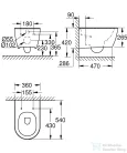 Grohe Essence perem nélküli függesztett wc 3957100H