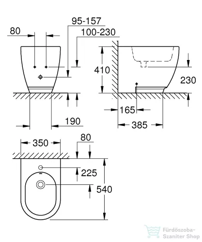 Grohe Essence álló bidé 3957500H