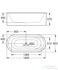 Grohe Essence 180x80 szabadonálló kád 39611000