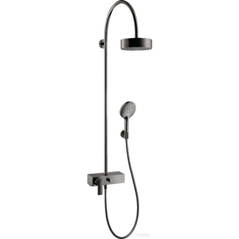 Hansgrohe AXOR CITTERIO Showerpipe zuhanyrendszer 18 cm-es fejzuhannyal,polírozott fekete króm 39620330