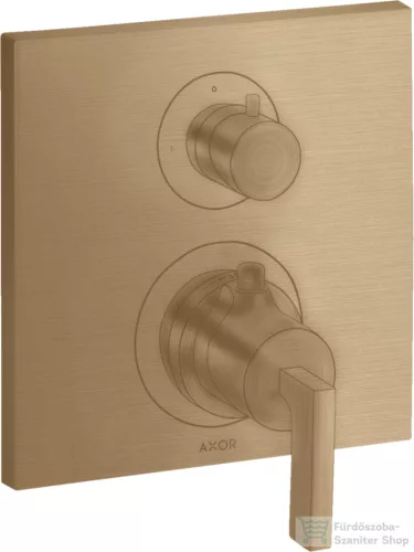 Hansgrohe AXOR Citterio falsík alatti termosztátos kád/zuhany csaptelep alaptest nélkül,szálcsiszolt bronz 39700140
