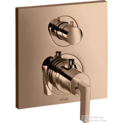   Hansgrohe AXOR Citterio falsík alatti termosztátos kád/zuhany csaptelep alaptest nélkül,polírozott vörös arany hatású 39700300
