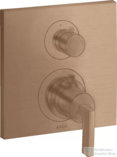 Hansgrohe AXOR Citterio falsík alatti termosztátos kád/zuhany csaptelep alaptest nélkül,szálcsiszolt vörös arany hatású 39700310
