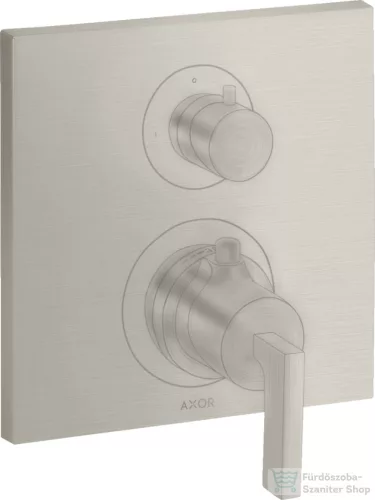 Hansgrohe AXOR Citterio falsík alatti termosztátos kád/zuhany csaptelep alaptest nélkül,rozsdamentes acél hatású 39700800