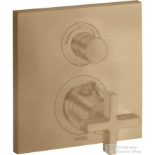   Hansgrohe AXOR Citterio falsík alatti termosztátos kád/zuhany csaptelep alaptest nélkül,szálcsiszolt bronz 39705140