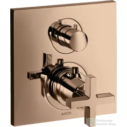   Hansgrohe AXOR Citterio falsík alatti termosztátos kád/zuhany csaptelep alaptest nélkül,polírozott vörös arany hatású 39705300