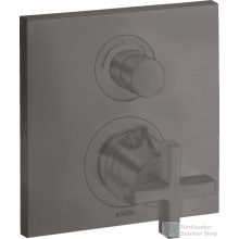   Hansgrohe AXOR Citterio falsík alatti termosztátos kád/zuhany csaptelep alaptest nélkül,szálcsiszolt fekete króm 39705340