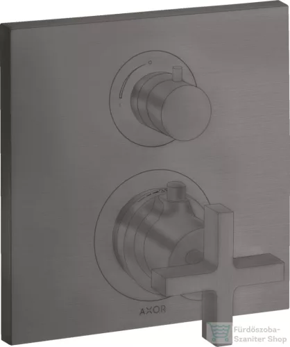 Hansgrohe AXOR Citterio falsík alatti termosztátos kád/zuhany csaptelep alaptest nélkül,szálcsiszolt fekete króm 39705340