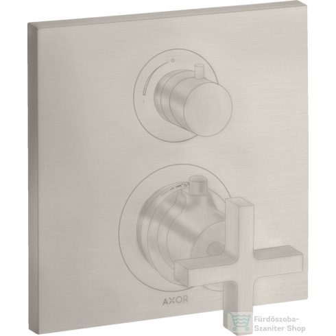 Hansgrohe AXOR Citterio falsík alatti termosztátos kád/zuhany csaptelep alaptest nélkül,rozsdamentes acél hatású 39705800