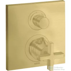   Hansgrohe AXOR Citterio falsík alatti termosztátos kád/zuhany csaptelep alaptest nélkül,szálcsiszolt sárgaréz hatású 39705950