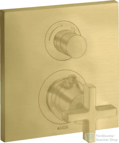 Hansgrohe AXOR Citterio falsík alatti termosztátos kád/zuhany csaptelep alaptest nélkül,szálcsiszolt sárgaréz hatású 39705950