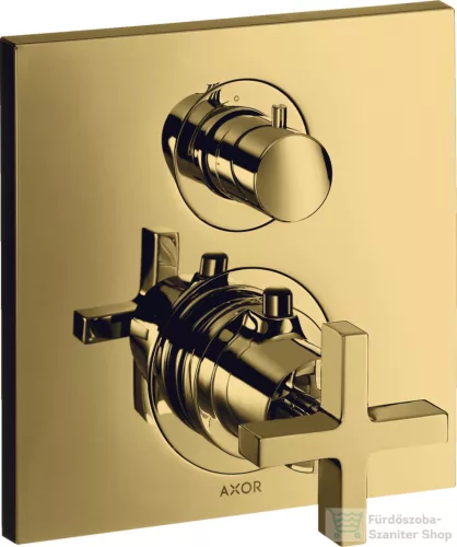 Hansgrohe AXOR Citterio falsík alatti termosztátos kád/zuhany csaptelep alaptest nélkül,polírozott arany hatású 39705990