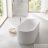 Grohe Essence 180x80 cm-es szabadon álló acél kád,fehér 39729000