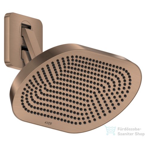 Hansgrohe AXOR SHOWERSPHERE 37x22 cm-es 2 funkciós, állítható esőztető zuhanykarral, alaptest nélkül, szálcsiszolt vörös arany hatású 39745310