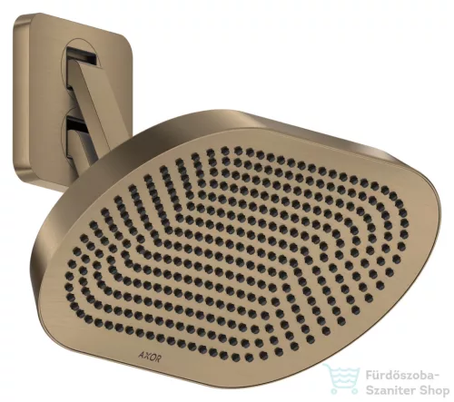 Hansgrohe AXOR SHOWERSPHERE Ecosmart 37x22 cm-es 2 funkciós, állítható esőztető zuhanykarral, alaptest nélkül, szálcsiszolt bronz 39746140