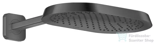 Hansgrohe AXOR SHOWERSPHERE 37x22 cm-es esőztető zuhanykarral, szálcsiszolt fekete króm 39748340