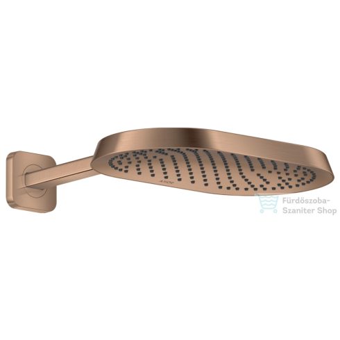 Hansgrohe AXOR SHOWERSPHERE 37x22 cm-es Ecosmart esőztető zuhanykarral, szálcsiszolt vörös arany hatású 39749310