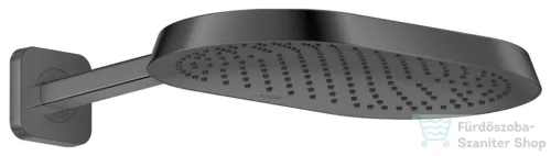 Hansgrohe AXOR SHOWERSPHERE 37x22 cm-es Ecosmart esőztető zuhanykarral, polírozott fekete króm 39749330