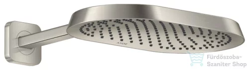 Hansgrohe AXOR SHOWERSPHERE 37x22 cm-es Ecosmart esőztető zuhanykarral, rozsdamentes acél hatású 39749800