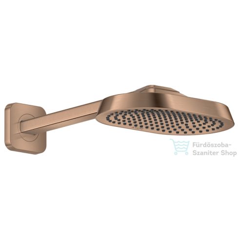 Hansgrohe AXOR SHOWERSPHERE 25x16 cm-es esőztető zuhanykarral, szálcsiszolt vörös arany hatású 39754310