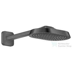   Hansgrohe AXOR SHOWERSPHERE 25x16 cm-es esőztető zuhanykarral, szálcsiszolt fekete króm 39754340