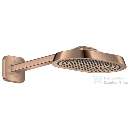 Hansgrohe AXOR SHOWERSPHERE Ecosmart 25x16 cm-es esőztető zuhanykarral, polírozott vörös arany hatású 39755300