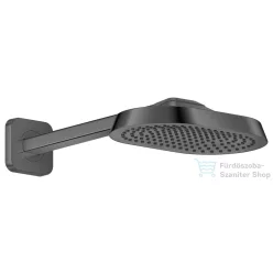   Hansgrohe AXOR SHOWERSPHERE Ecosmart 25x16 cm-es esőztető zuhanykarral, polírozott fekete króm 39755330