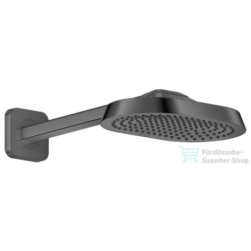 Hansgrohe AXOR SHOWERSPHERE Ecosmart 25x16 cm-es esőztető zuhanykarral, polírozott fekete króm 39755330