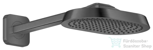 Hansgrohe AXOR SHOWERSPHERE Ecosmart 25x16 cm-es esőztető zuhanykarral, szálcsiszolt fekete króm 39755340