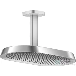  Hansgrohe AXOR SHOWERSPHERE 37x22 cm-es 2 jet mennyezeti esőztető zuhanykarral, alaptest nélkül, króm 39757000