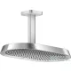 Hansgrohe AXOR SHOWERSPHERE 37x22 cm-es 2 jet mennyezeti esőztető zuhanykarral, alaptest nélkül, króm 39757000