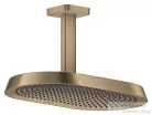 Hansgrohe AXOR SHOWERSPHERE 37x22 cm-es 2 jet mennyezeti esőztető zuhanykarral, alaptest nélkül, szálcsiszolt bronz 39757140