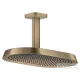 Hansgrohe AXOR SHOWERSPHERE 37x22 cm-es 2 jet mennyezeti esőztető zuhanykarral, alaptest nélkül, szálcsiszolt bronz 39757140