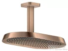 Hansgrohe AXOR SHOWERSPHERE 37x22 cm-es 2 jet mennyezeti esőztető zuhanykarral, alaptest nélkül, polírozott vörös arany hatású 39757300