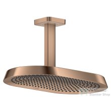   Hansgrohe AXOR SHOWERSPHERE 37x22 cm-es 2 jet mennyezeti esőztető zuhanykarral, alaptest nélkül, polírozott vörös arany hatású 39757300